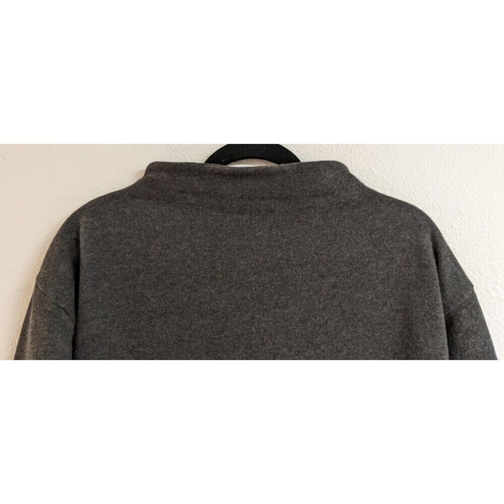 Women's GYMSHARK So Soft Gray Boatneck Longline Fleece Lined Sweatshirt M - Picture 7 of 9